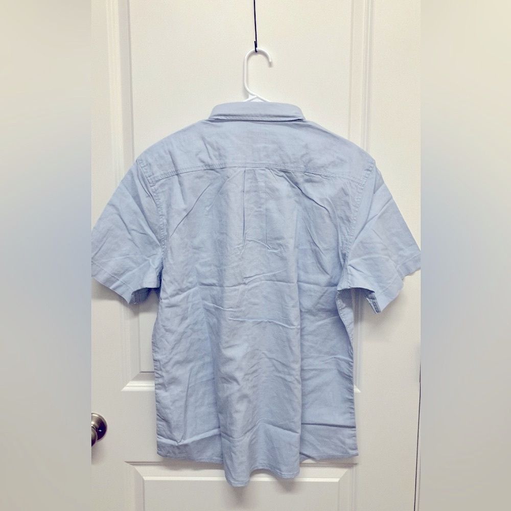 14th & Union Short Sleeve Button Down Shirt, X-Large, Light Blue - Picture 7 of 13